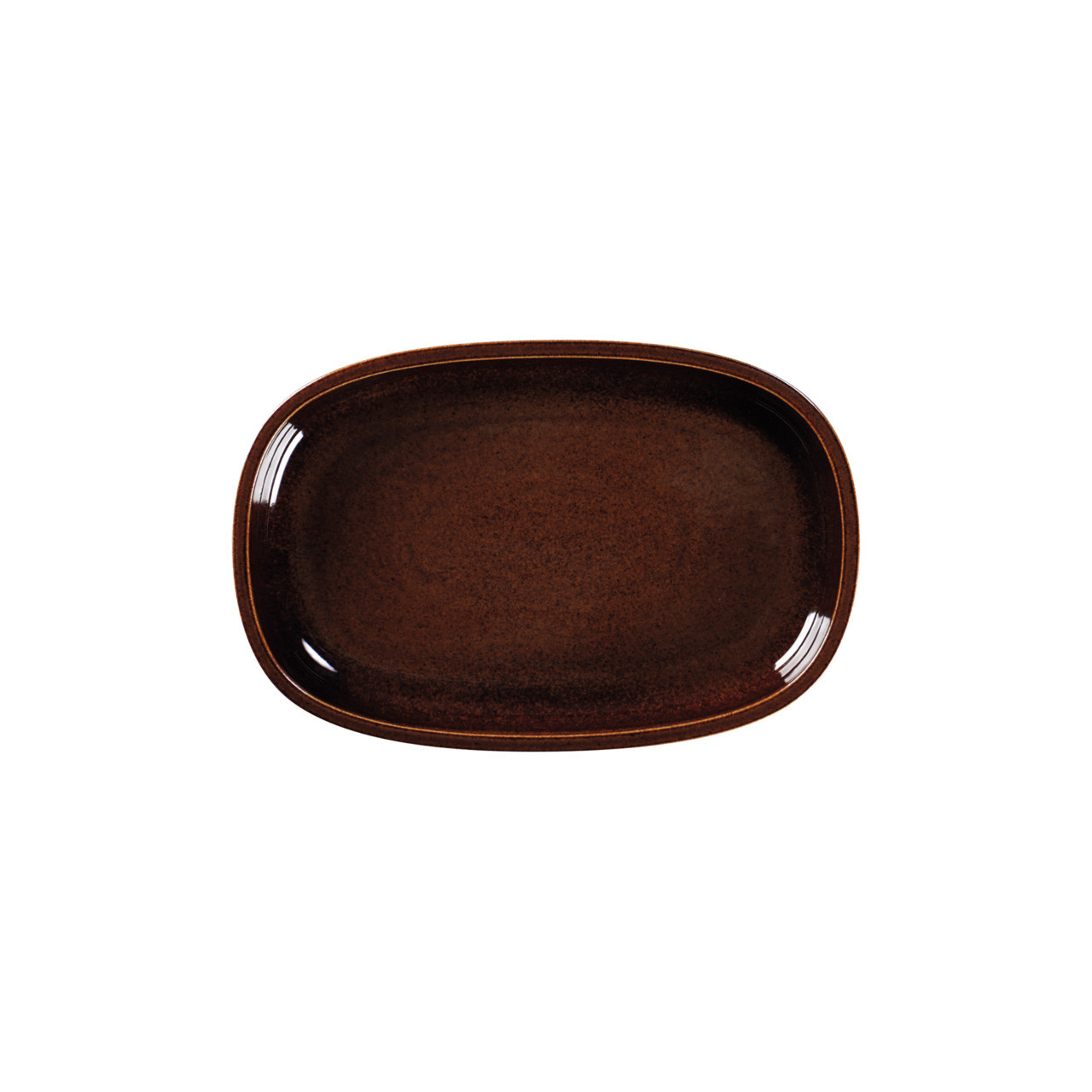Ease, Platte oval flach 230 x 150 mm honey brown
